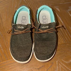 Hey Dude Kids' Brown Moccasins with Blue Accents